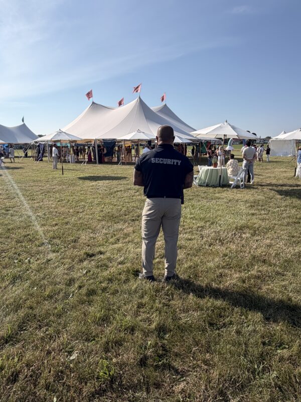Wilson & Associates security guard providing event security in the Hamptons